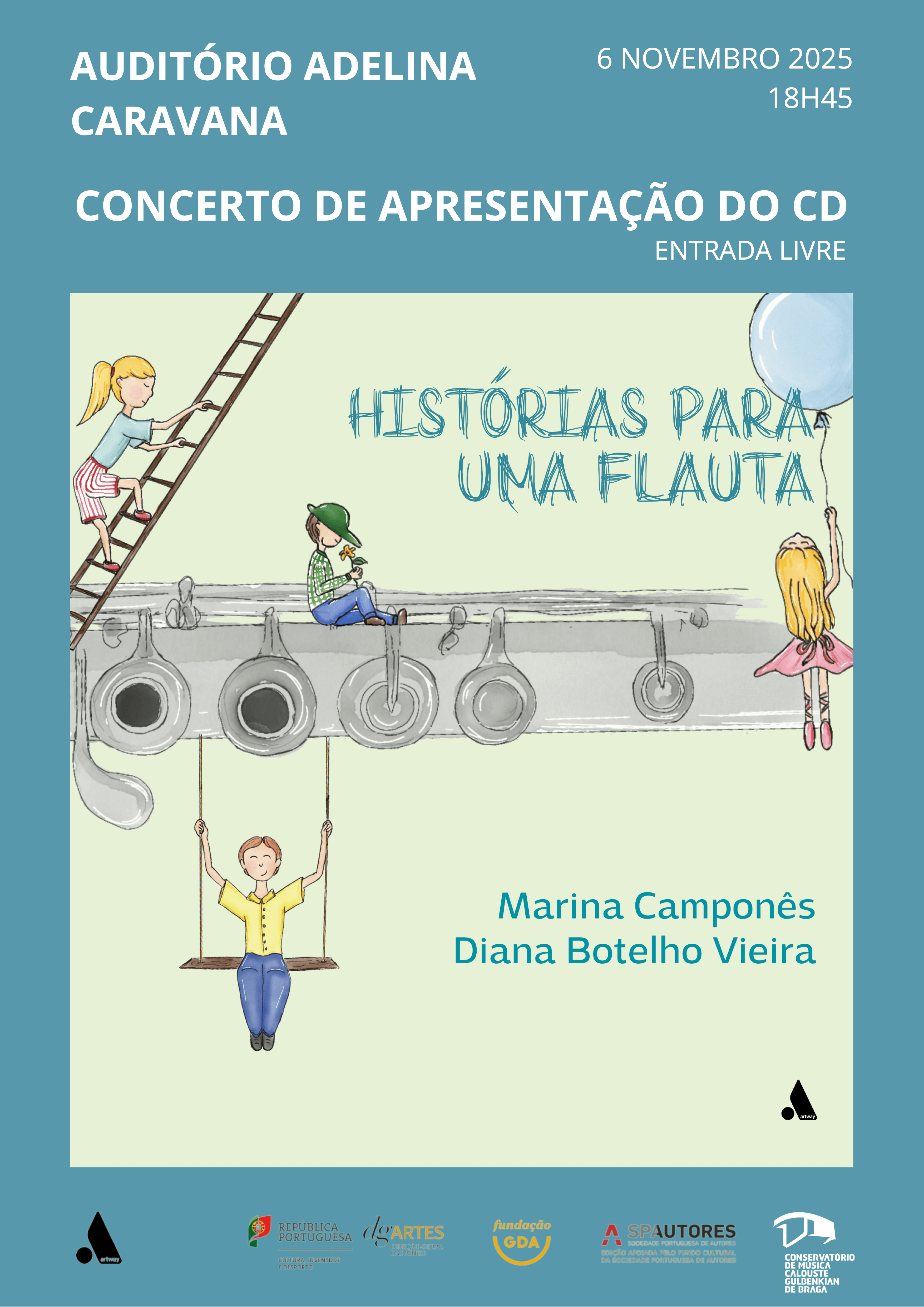 CD release ‘Histórias de uma Flauta' featuring my works ‘Pequenas histórias de uma Flauta’ and ‘Cinco quadros para Alice’